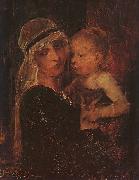 Mihaly Munkacsy Mother and Child oil painting artist